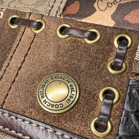 Coach Patchwork Long Wallet, Animal Prints, Leather, Suede - Picture 2 of 9